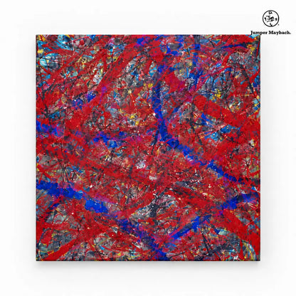 Inertia square embellished canvas studio view