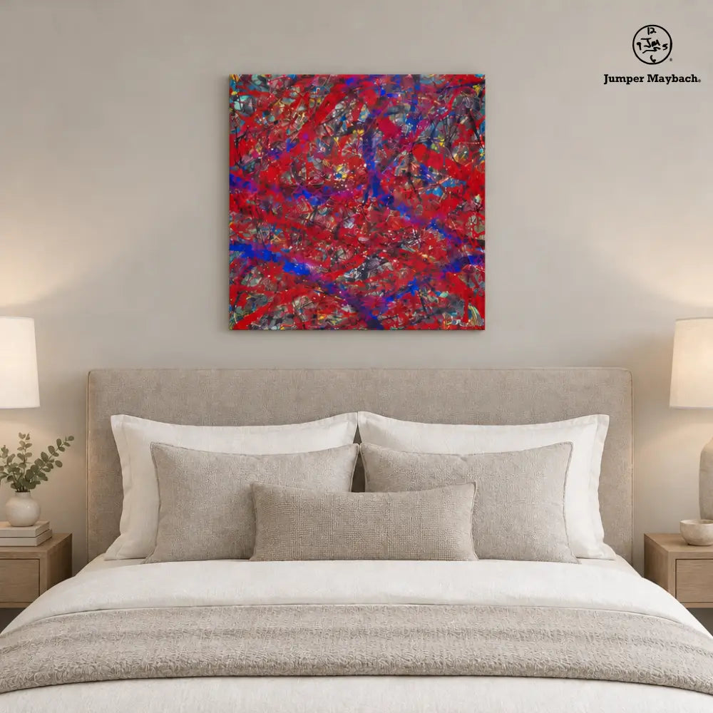 Inertia square embellished canvas bedroom