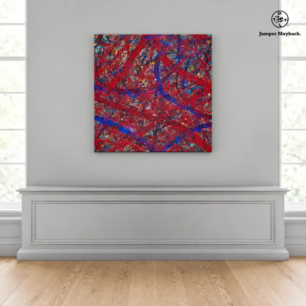 Inertia square embellished canvas wall display