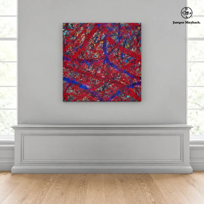 Inertia square embellished canvas wall display