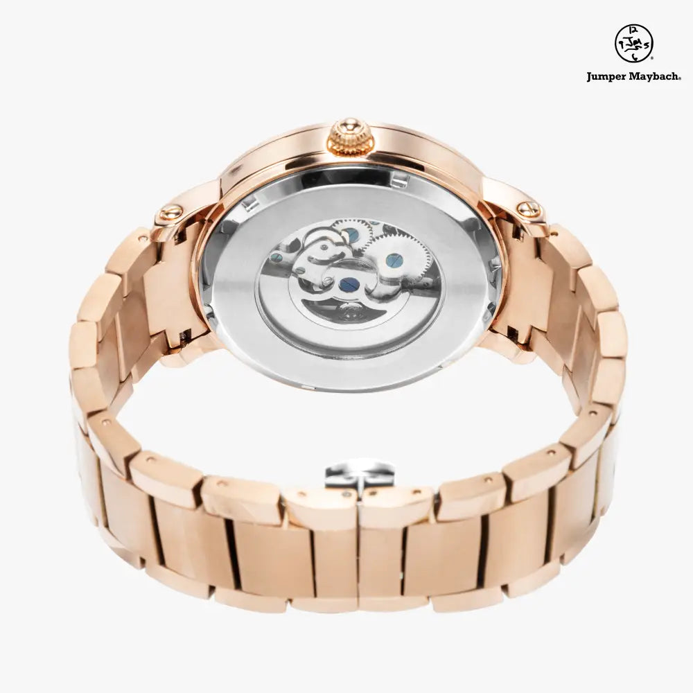 Infinite Candy Quasar Steel Strap Automatic Watch by Jumper Maybach with indicator dials, featuring a sleek stainless steel strap and modern design.