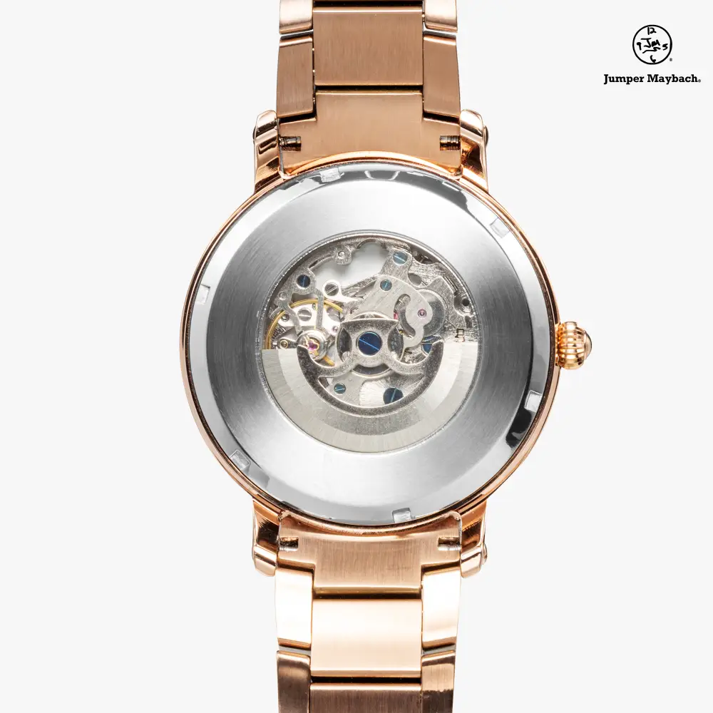 JetPrint Fulfillment Infinite Candy Quasar steel strap watch by Jumper Maybach® with automatic movement and indicator details.