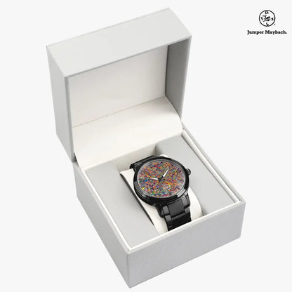 JetPrint Fulfillment Infinite Candy Quasar steel strap watch by Jumper Maybach with automatic movement and indicator features.