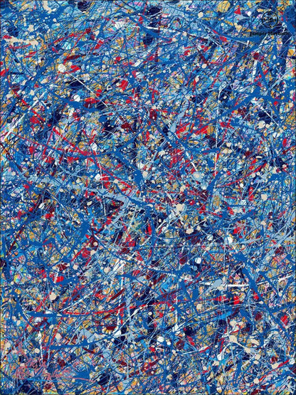 Original artwork titled "It's Raining In Space" by Jumper Maybach, featuring a cosmic scene with rain-like patterns in space.
