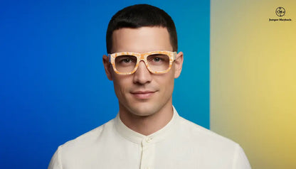 OPR The Andrea eyewear featuring honey-colored frames and sleek design, showcasing stylish and modern eyeglasses.