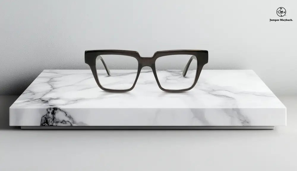 Stylish black eyeglasses with art-inspired temples from OPR's JM x OPR The Dante eyewear collection.