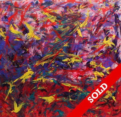 Running Man #2 - Original Painting - SOLD - Jumper Maybach