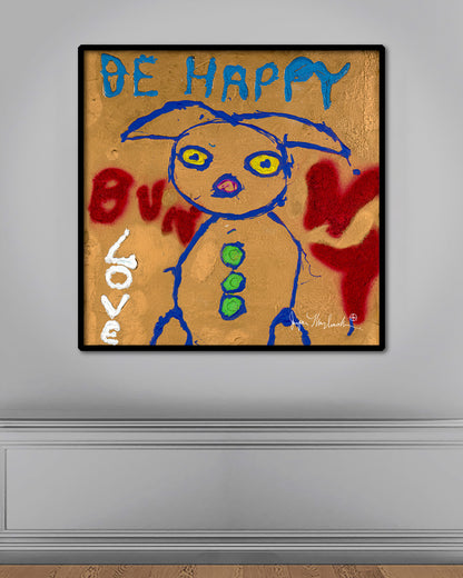Be Happy Bunny by Jumper Maybach® (Print on Paper) - Jumper Maybach