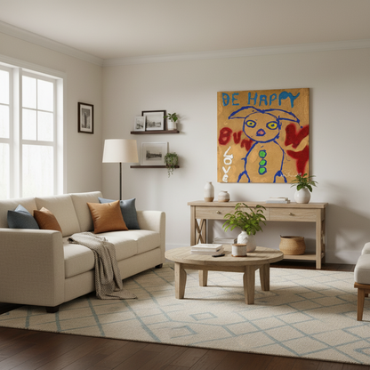 Be Happy Bunny by Jumper Maybach® (Print on Paper)