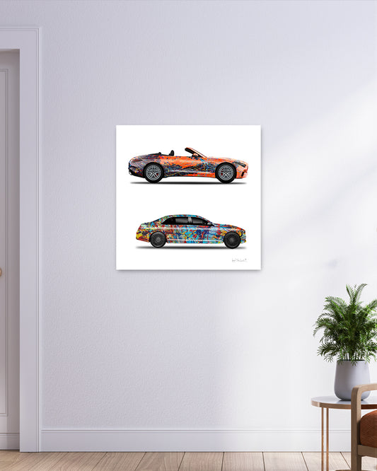 2 - Orange Eclipse & Taffy Galaxy Cars by Jumper Maybach® (Print on Canvas) - Jumper Maybach