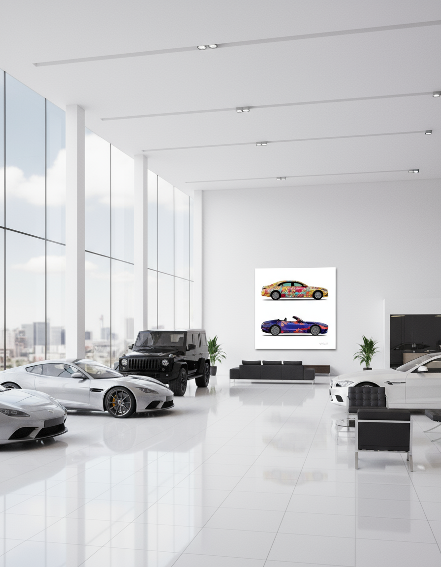 2 - World Jumper & New Galaxy Cars by Jumper Maybach® (Print on Canvas) - Jumper Maybach