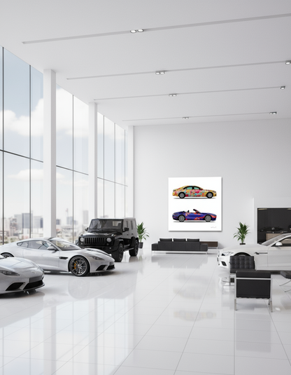 2 - World Jumper & New Galaxy Cars by Jumper Maybach® (Print on Canvas) - Jumper Maybach