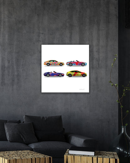 4 - Four Cars by Jumper Maybach® (Print on Canvas) - Jumper Maybach