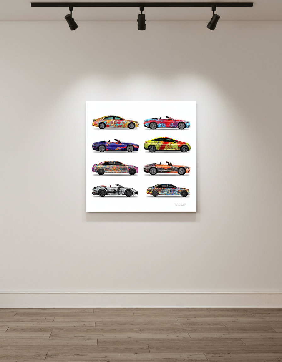 8 - Eight Cars by Jumper Maybach® (Print on Canvas) - Jumper Maybach