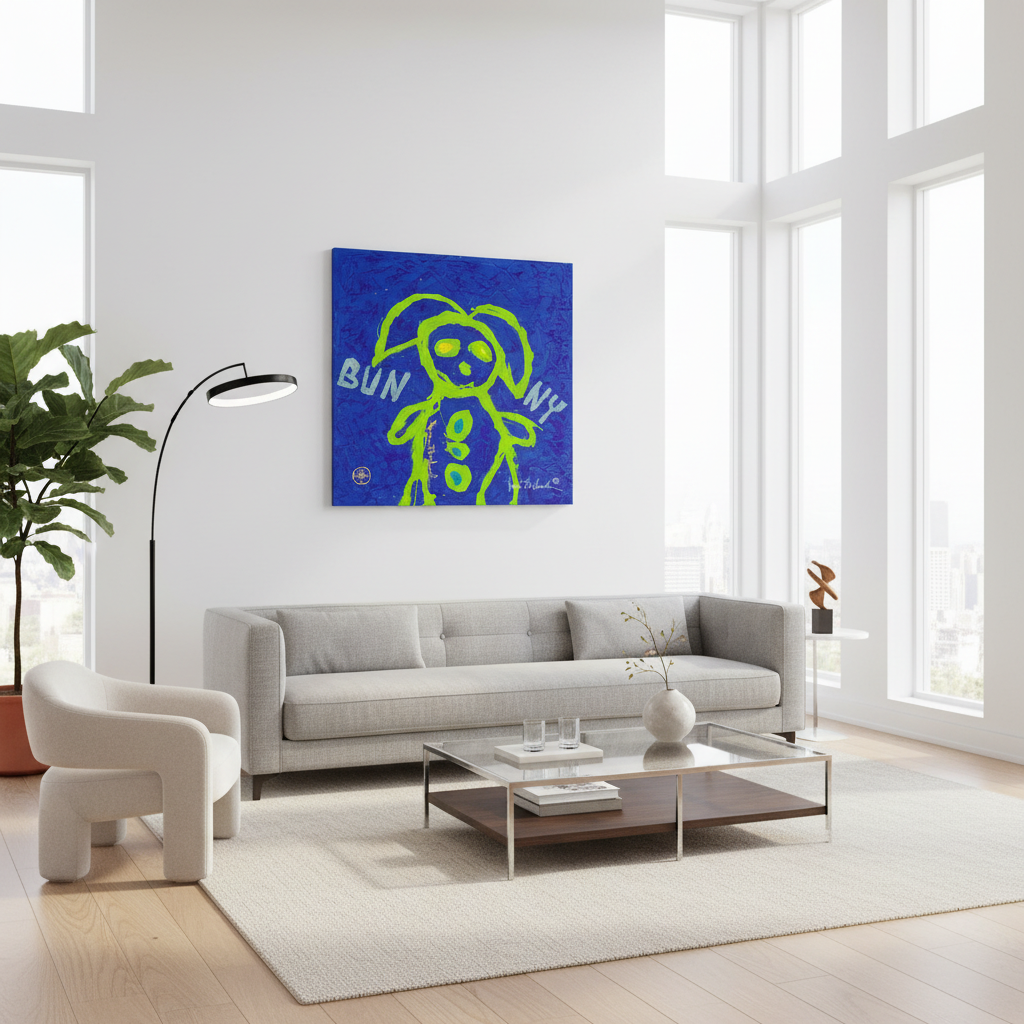 Blue Bunny (Print on Canvas) - Jumper Maybach