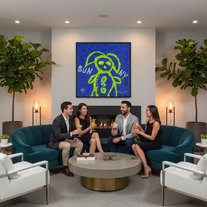 Blue Bunny (Print on Canvas) - Jumper Maybach