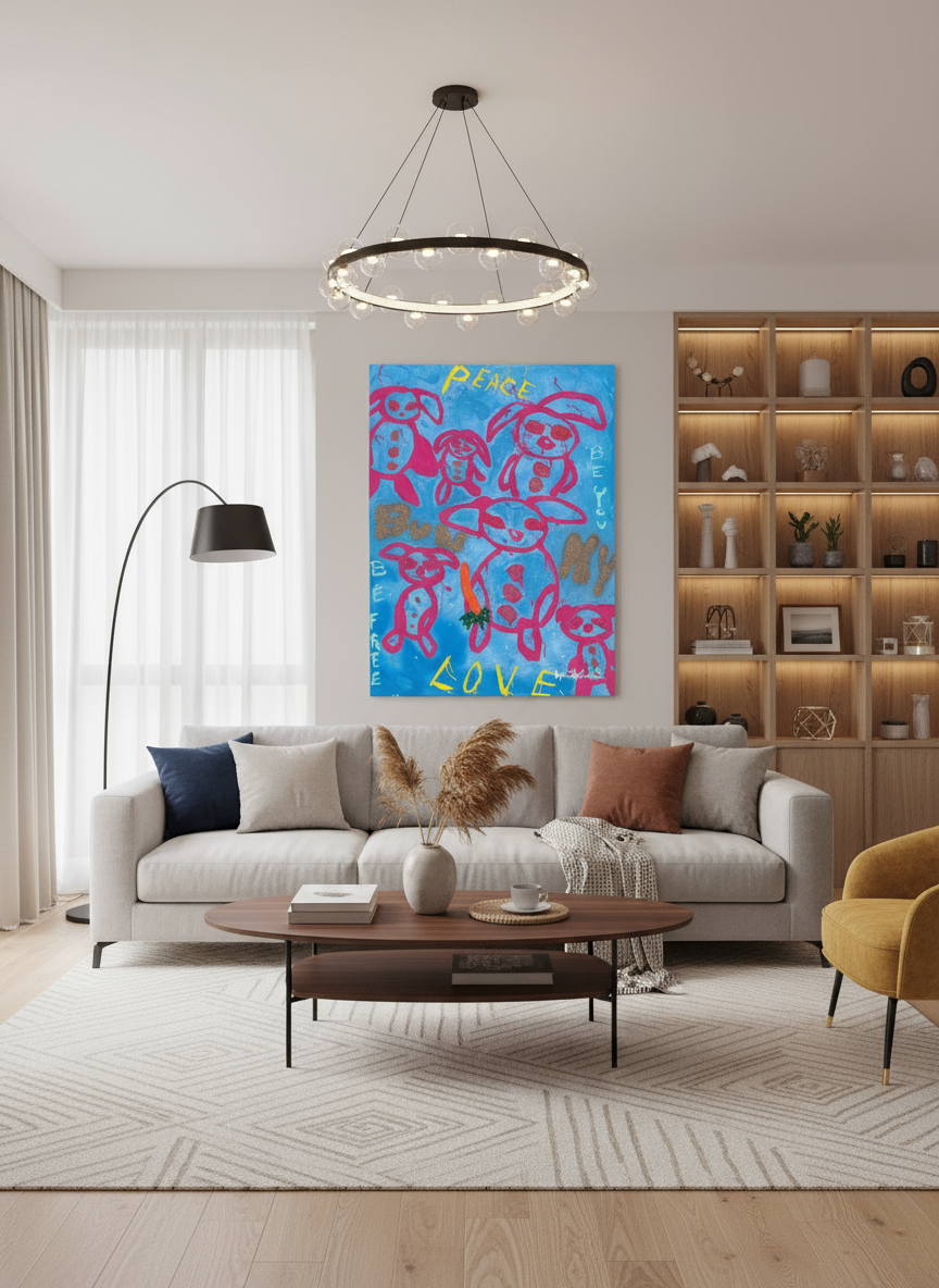 Bunny Love (Print on Canvas) - Jumper Maybach