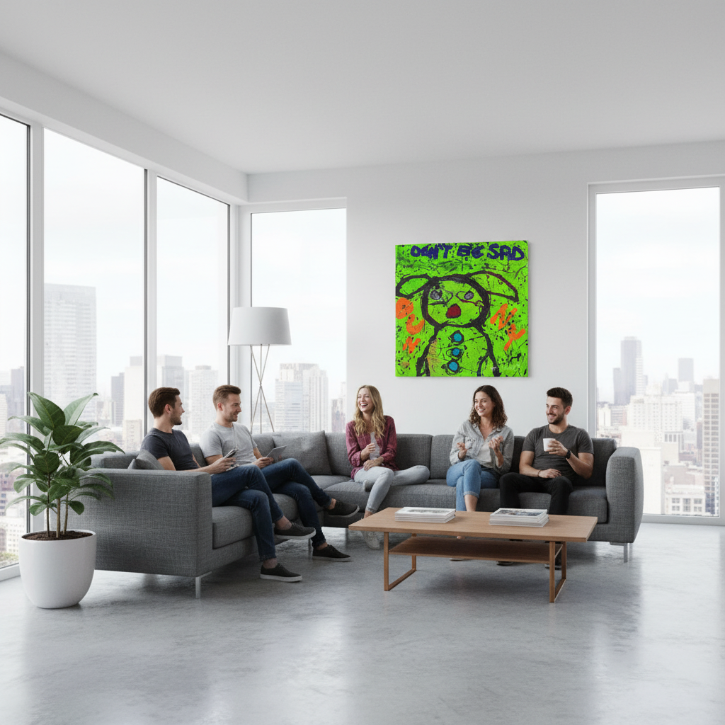 Don't Be Sad Bunny (Print on Canvas) - Jumper Maybach