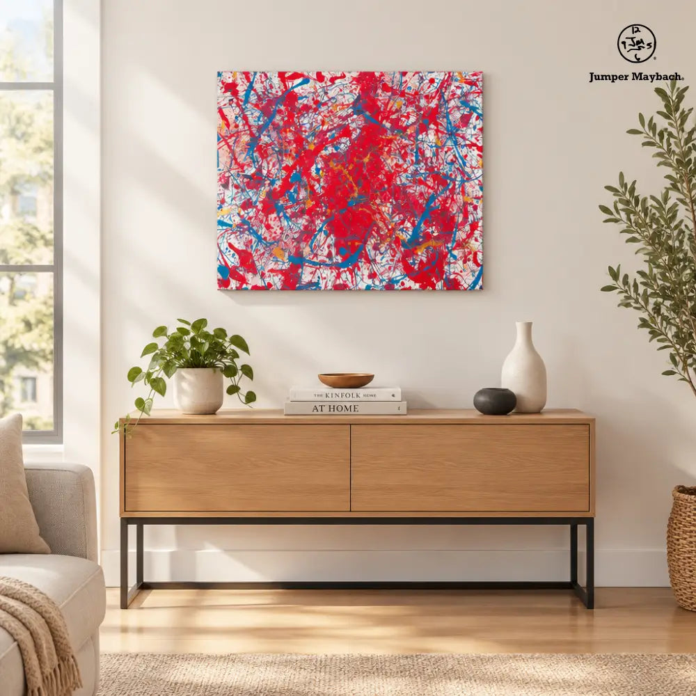 Jumper's Multiverse Timesheet (Print on Canvas) - living room vignette - Jumper Maybach Prints