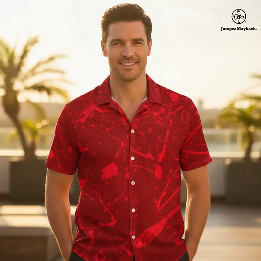 Life on Mars Resort unisex shirt by Jumper Maybach® featuring a space-themed graphic, casual men's clothing in a relaxed fit.