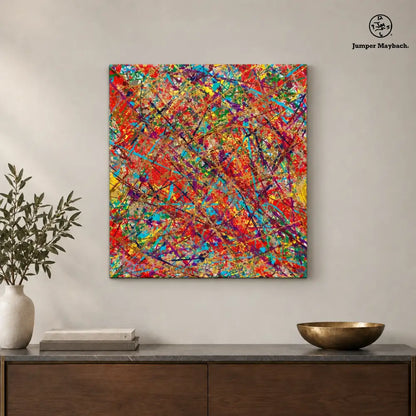 Little Star Parade (Embellished-Hand Signed by the Artist) - 30’’ x 30’’ x 1.5’’ - giclee
