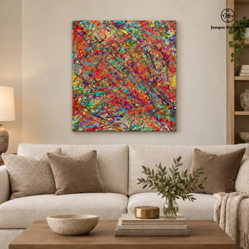 Little Star Parade (Embellished-Hand Signed by the Artist) - 30’’ x 30’’ x 1.5’’ - giclee