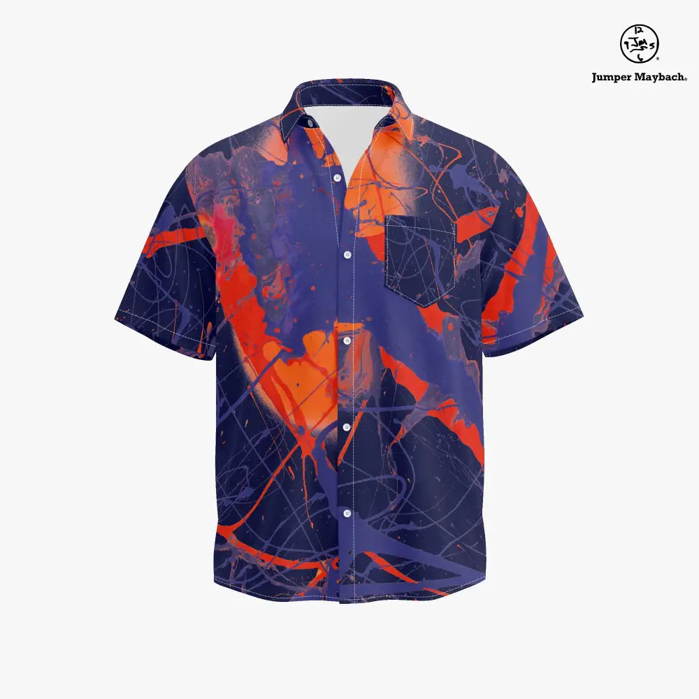 Galaxy PLUS SIZE Resort UNISEX Shirt by Jumper Maybach®, men's fashion, lightweight shirt with galaxy print, casual style.