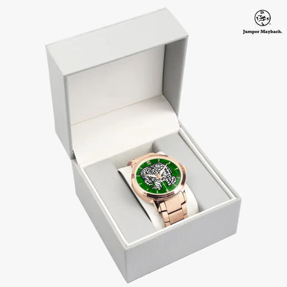Noble Elephant Steel Strap Automatic Watch with indicators by Jumper Maybach® featuring a stainless steel band and classic dial design.