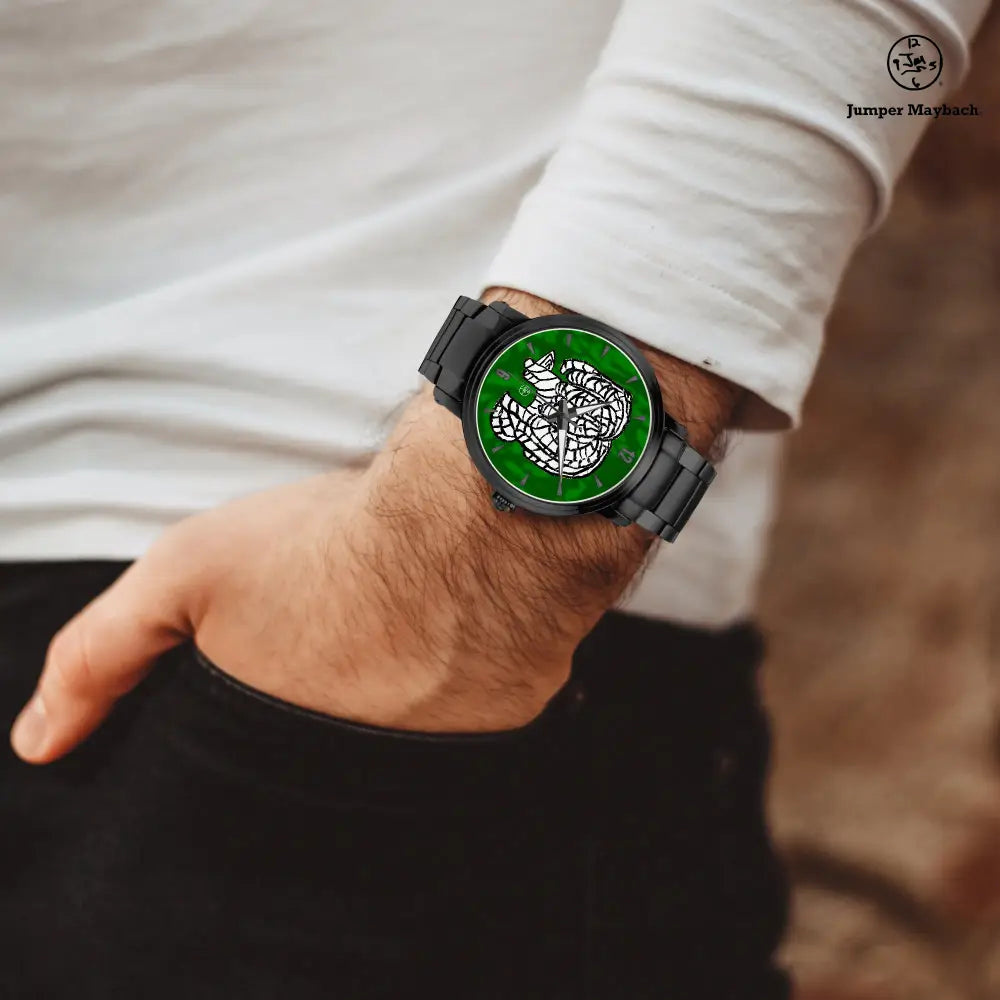 Noble Elephant Steel Strap Automatic Watch with indicators by Jumper Maybach®, featuring a sleek steel band and classic dial.