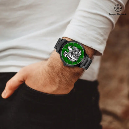 Noble Elephant Steel Strap Automatic Watch with indicators by Jumper Maybach®, featuring a sleek steel band and classic dial.