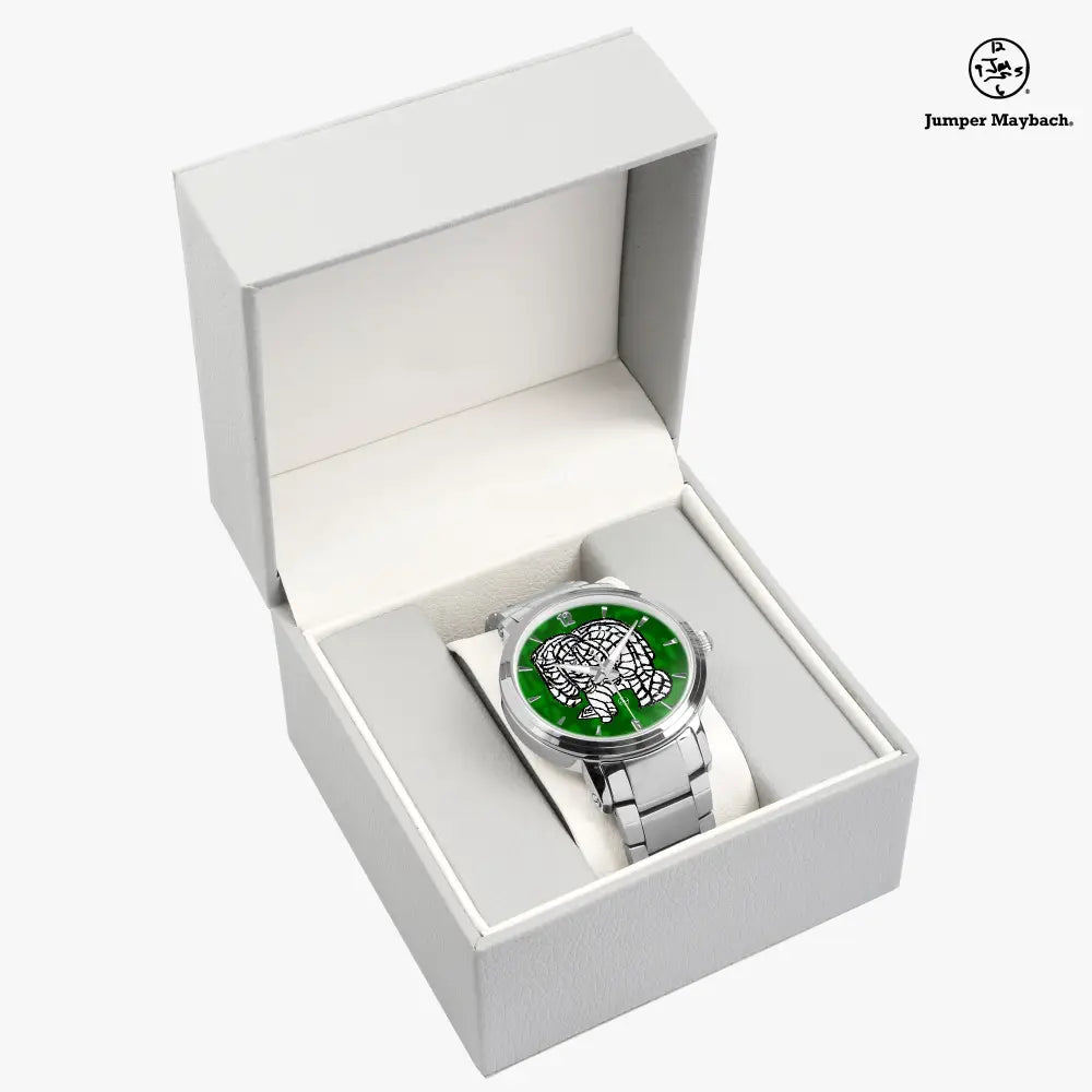 Noble Elephant Steel Strap Automatic Watch by Jumper Maybach® with indicators, featuring a sleek stainless steel band and classic design.