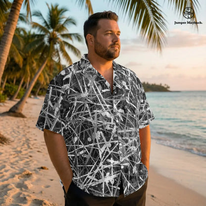 Nocturne Noir PLUS SIZE Resort UNISEX Shirt by Jumper Maybach® - Jumper Maybach Men's Clothing