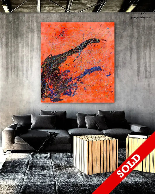 Orange Eclipse - Original Painting - SOLD - Jumper Maybach Artwork