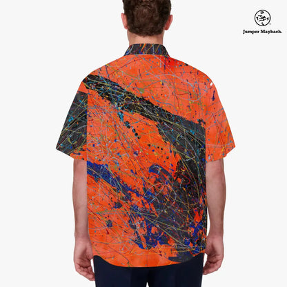 Orange Eclipse Resort unisex shirt by Jumper Maybach, stylish men's clothing with vibrant design and comfortable fit.