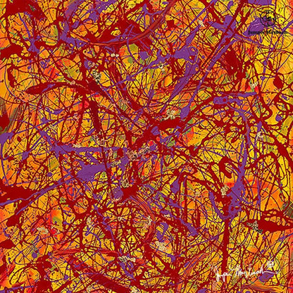 Orange Space (Embellished-Hand Signed by the Artist) - Jumper Maybach giclee