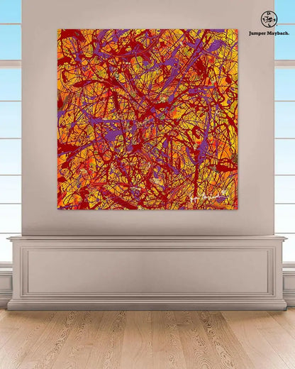 Orange Space (Embellished-Hand Signed by the Artist) - Jumper Maybach giclee