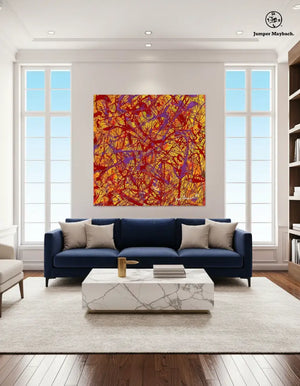 Orange Space  (Print on Canvas)