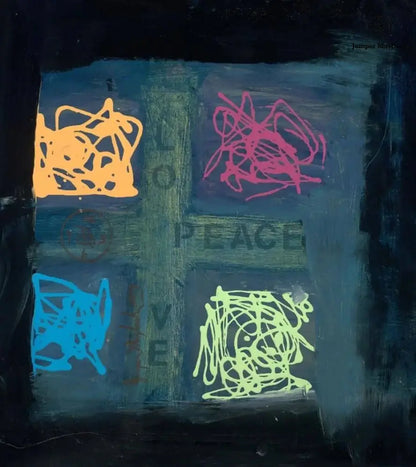 Peace & Love (Embellished-Hand Signed by the Artist) - Jumper Maybach giclee