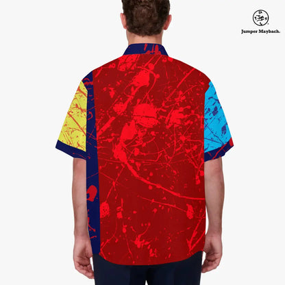 Polyphonic Planet Resort unisex shirt by Jumper Maybach®, men's fashion, stylish casual shirt with vibrant design