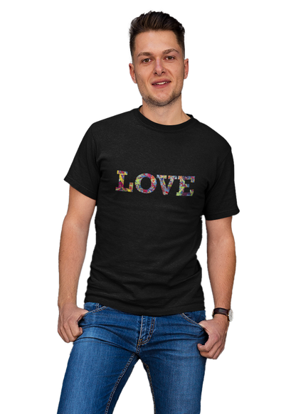 Jumper Maybach®'s Cotton Candy Rose "LOVE" MEN'S Cotton Crew Tee - Jumper Maybach