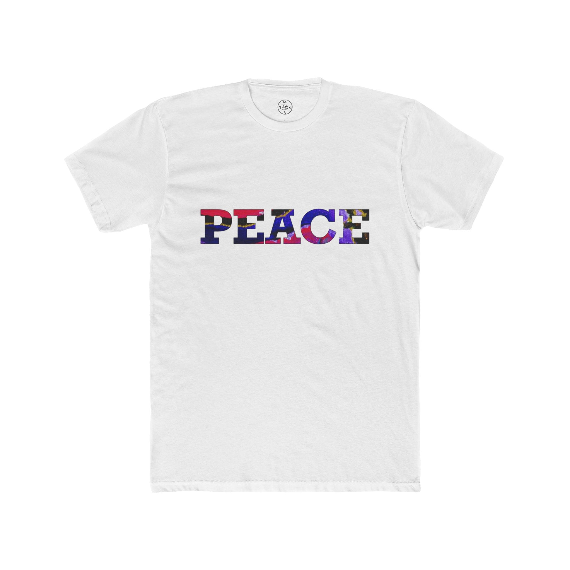 Jumper Maybach®'s Cotton Candy Rose "PEACE" Men's Cotton Crew Tee - Jumper Maybach