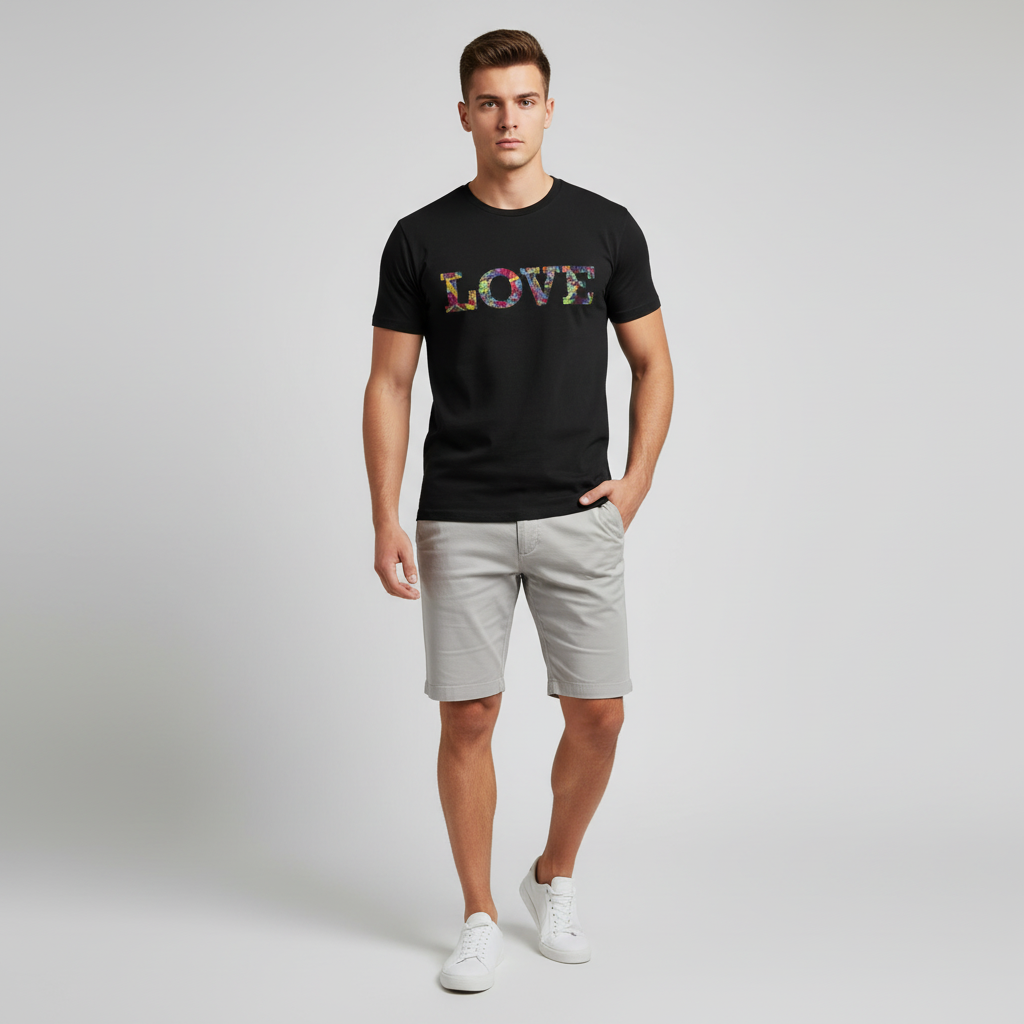 Jumper Maybach®'s Infinite Candy Quasar "LOVE" MEN'S Cotton Crew Tee - Jumper Maybach