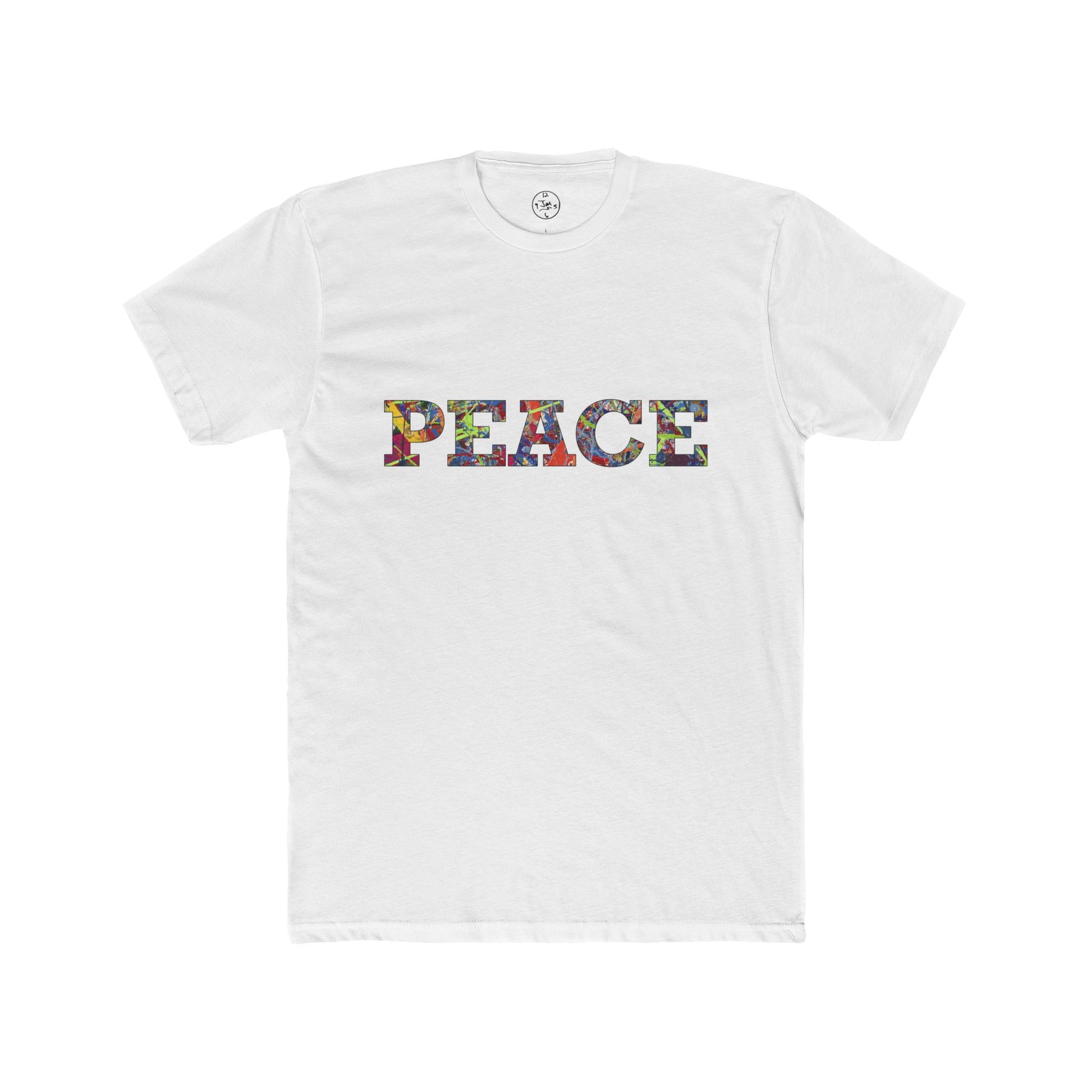 Jumper Maybach®'s Infinite Candy Quasar "PEACE" Men's Cotton Crew Tee - Jumper Maybach