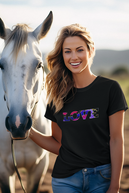 Jumper Maybach®'s Cotton Candy Rose "LOVE" WOMEN'S Softstyle Tee - Jumper Maybach