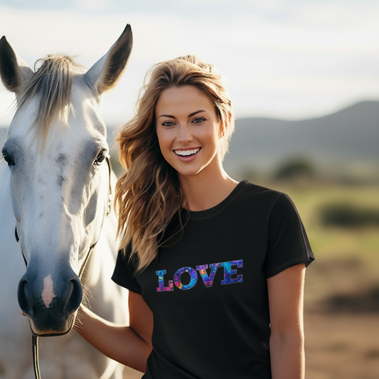 Jumper Maybach®'s Cotton Candy Rose "LOVE" WOMEN'S Softstyle Tee - Jumper Maybach