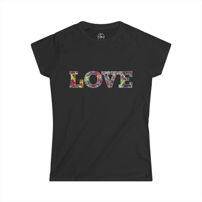 Jumper Maybach's Infinite Candy Quasar "LOVE" WOMEN'S Softstyle Tee - Jumper Maybach