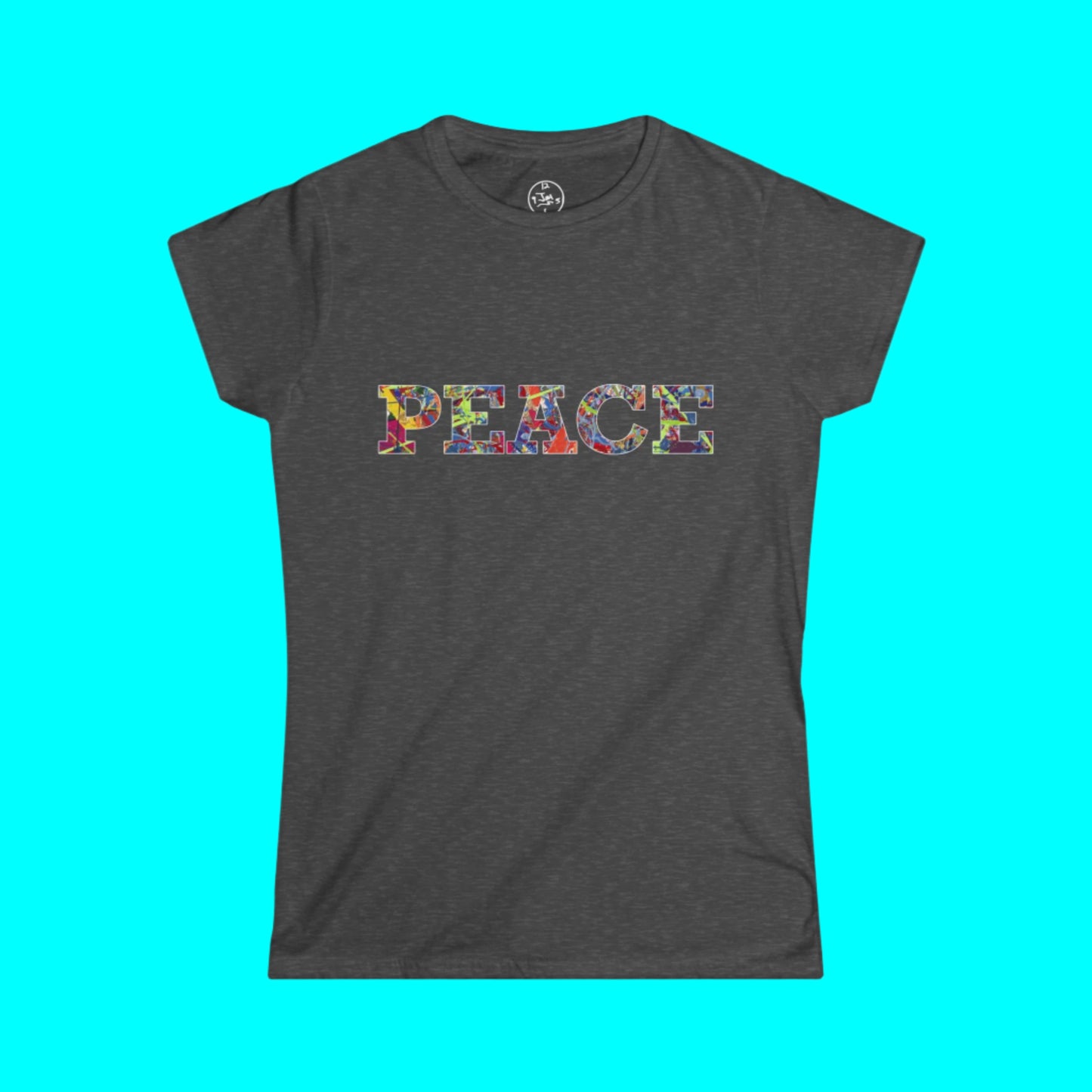 Jumper Maybach®'s Infinite Candy Quasar "PEACE" Women's Softstyle Tee - Jumper Maybach