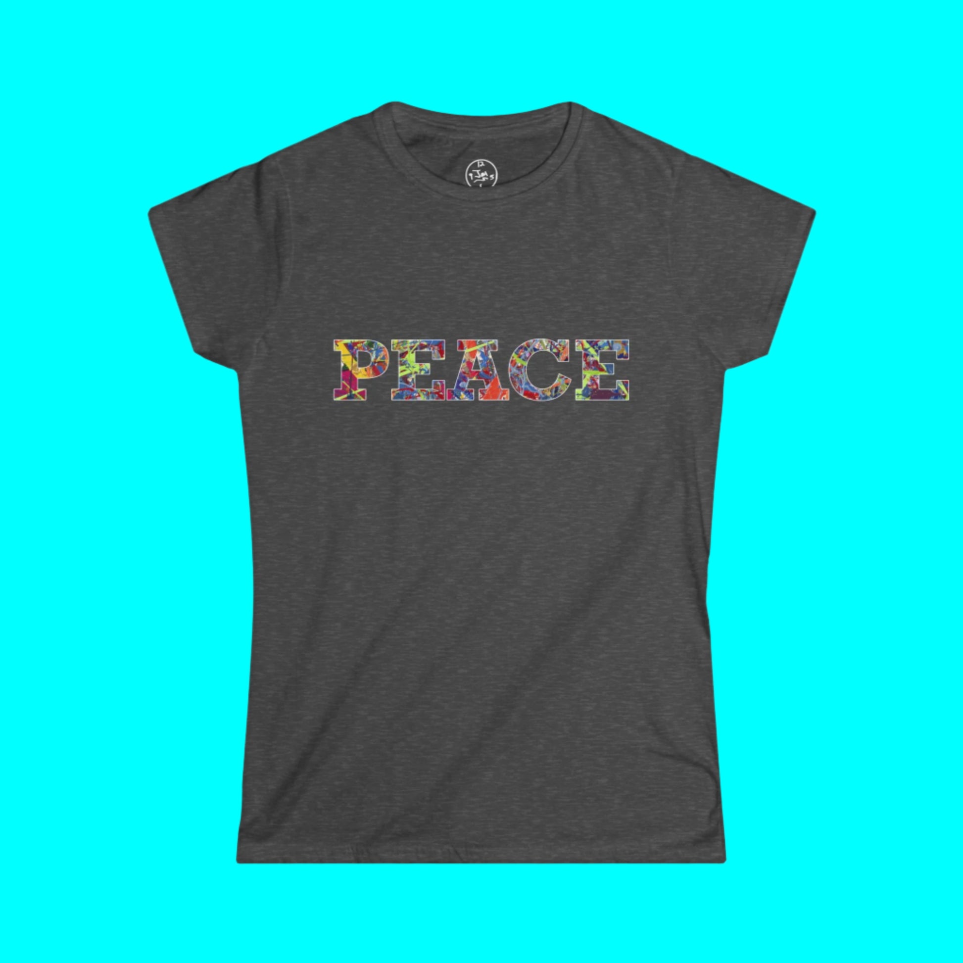 Jumper Maybach®'s Infinite Candy Quasar "PEACE" Women's Softstyle Tee - Jumper Maybach