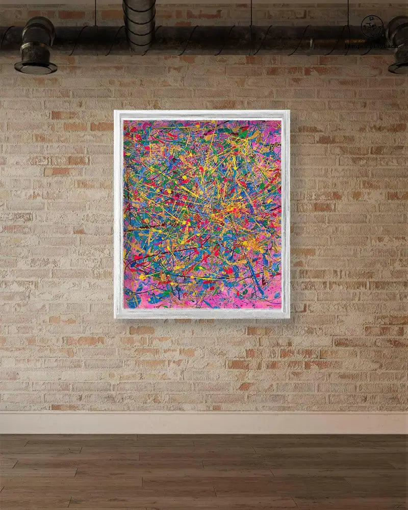 Quantum Dream print on paper by Jumper Maybach featuring vibrant, abstract artwork with bold colors and intricate details.