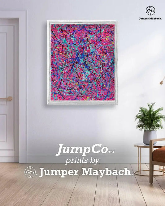 Quantum Neurons print by Jumper Maybach featuring abstract neural network designs on white paper.